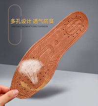 Genuine Leather Insoles for Men and Women - Breathable, Sweat-Absorbent, Odor-Resistant, Durable