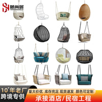Outdoor Rattan Woven Hanging Chair Swing for Balcony Garden Patio