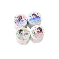 Twilight Life Suite Series Die-Cut Washi Tape - Floral Girl Collection for Journal Decoration