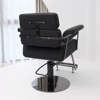 Modern Hydraulic Reclining Barber Chair for Salon Styling, Cutting, and Perming
