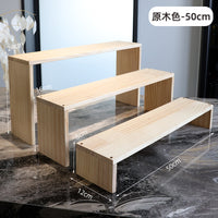 Wooden Display Stand for Small Potted Plants, Teacups, and Collectibles - 12cm Width
