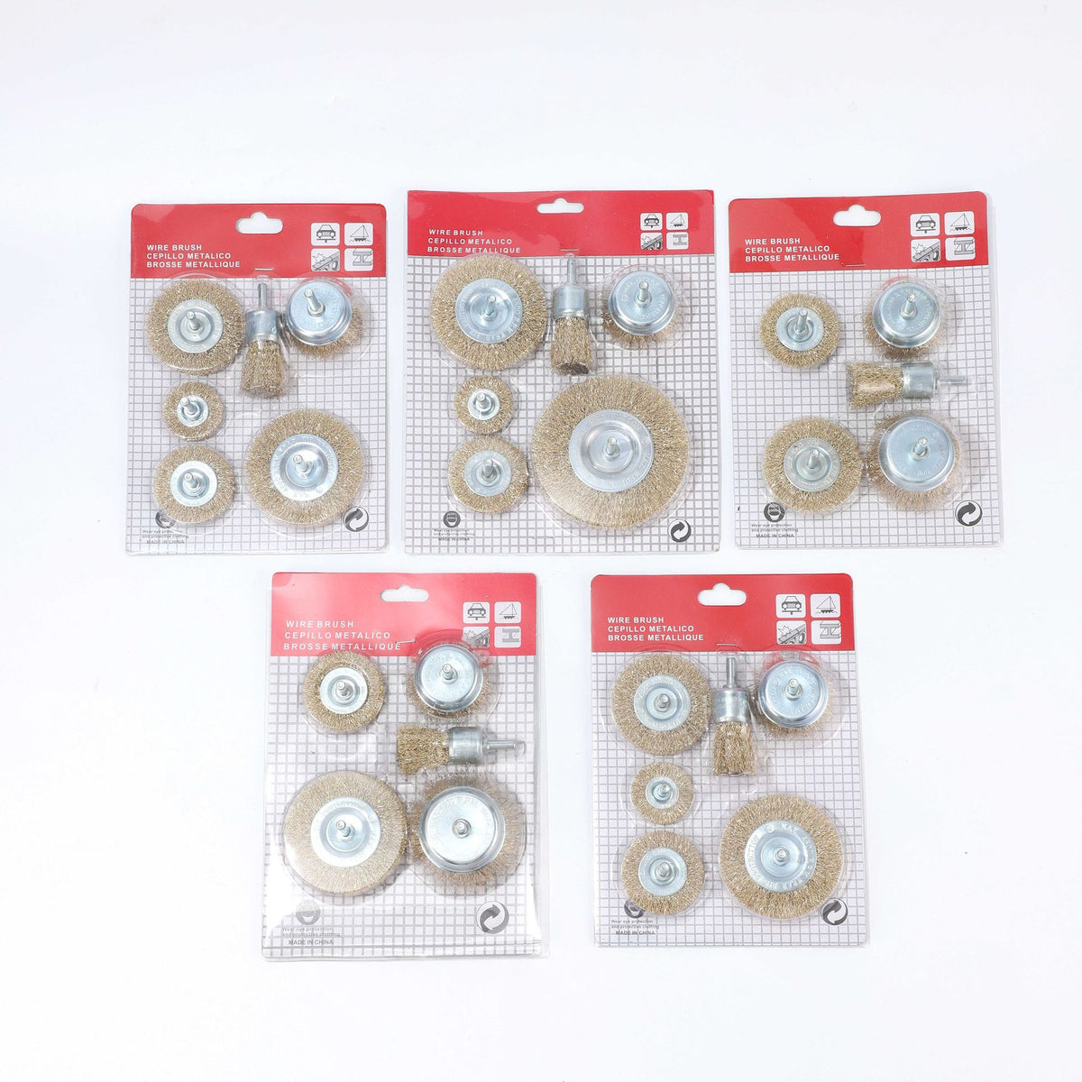Wire Brush Wheel Set for Rust Removal and Polishing, Compatible with Drills and Die Grinders