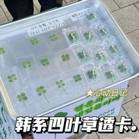 Lucky Four-Leaf Clover Transparent Card Bookmark