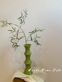 Artificial Fern and Retro Vase Set for Home Decor and Photography
