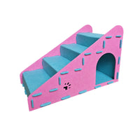 Pet Stairs with Scratching Board for Cats and Small Dogs, Multi-functional Ramp for Beds and Sofas