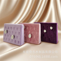 22-Slot Slanted Ring Display Stand Jewelry Organizer for Showcases and Countertops
