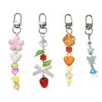 Dopamine Colorful Mini Keychain Bag Pendant Phone Charm Lanyard Set
