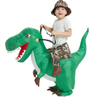 Inflatable Dinosaur Ride-On Costume for Halloween, Adult and Kids