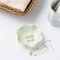 Ceramic Leaf/Flower Jewelry Dish Decorative Tray