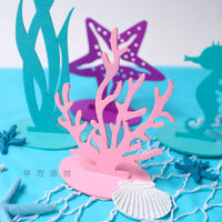 Mermaid Theme Party Decoration Set with Felt Ornaments and Balloons