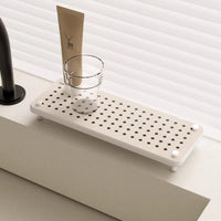 Nordic Diatomaceous Earth Absorbent Mat for Bathroom Countertop and Sink Organizer