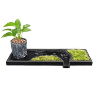 Aquarium Water Circulation Ornament with Stone Trough Tray and Filter
