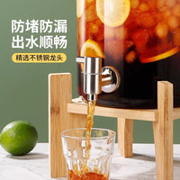 Large Capacity Borosilicate Glass Beverage Dispenser with Spigot for Home & Commercial Use