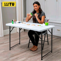 Portable Folding Height-Adjustable Table for Outdoor, Dining, and Study – Space-Saving Design