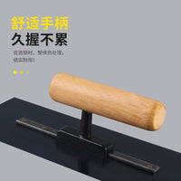 Masonry Trowel with Long Wooden Handle, Stainless Steel Plastering Tool