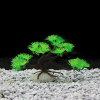 Artificial Pine Tree Aquarium Ornament, Plastic Aquatic Plant for Fish Tank Decoration