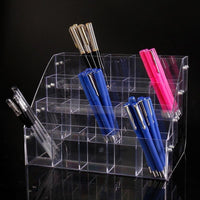 Acrylic Pen Holder and Stationery Display Organizer with Multiple Tiers