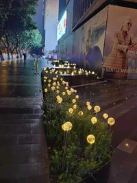 Solar Powered Copper Wire Ball Reed Landscape Lights Waterproof Outdoor Garden Decoration
