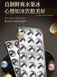 304 Stainless Steel Spherical Ice Cube Mold with Storage Box for Whiskey and Cocktails