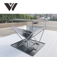 Portable Stainless Steel Folding BBQ Grill and Fire Pit for Outdoor Camping