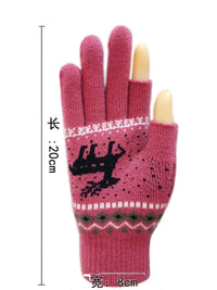Women's Winter Fingerless Touchscreen Knit Gloves - Warm & Stylish for Driving, Cycling, and Daily Wear