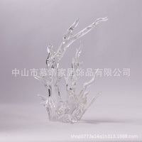 New Chinese Style Abstract Transparent Sculpture Ornament for Bookshelf and Living Room Decor