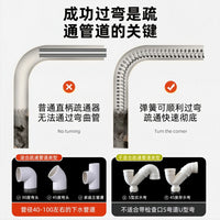 Drain Cleaner Tool, Pipe and Toilet Auger, Flexible Steel Spring for Sink, Bathroom and Kitchen Clogs