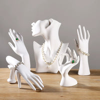 Mannequin Hand/Neck Jewelry Display Stand for Necklaces, Rings, Bracelets