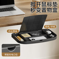 Desk Clamp Mouse Pad & Keyboard Tray with Armrest Support, Ergonomic Under-Desk Storage Shelf for Office & Gaming