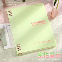 Contrast Color B5 Loose-Leaf Notebook for Students, Refillable Binder with Detachable Cover