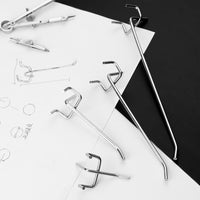 Pegboard Hooks for Retail Display and Storage, Heavy-Duty Metal Hooks for Supermarket Shelves