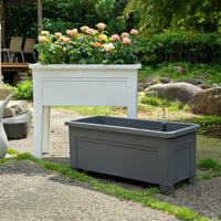 Large Self-Watering Planter Box for Outdoor Vegetable Gardening - Rectangular Plastic Pot with Nordic Design
