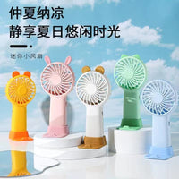Portable USB Rechargeable Mini Handheld Fan with Phone Stand, Quiet Operation for Students and Gifts