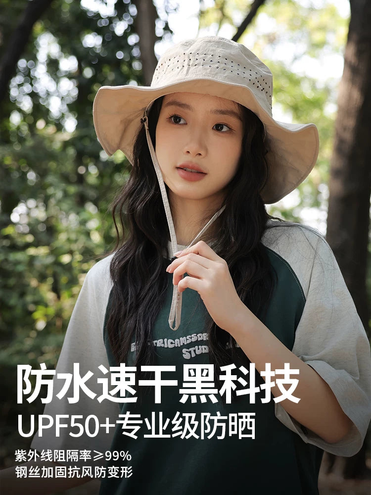 Lightweight Quick-Dry Breathable Sun Protection Bucket Hat for Outdoor Hiking