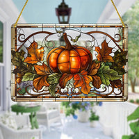 Halloween Pumpkin Acrylic Suncatcher Outdoor Window Decor Garden Home Ornament