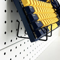 Pegboard Hooks and Holders for Headphones, Phones, Keyboards, and Tablets - Universal Metal Storage Organizer