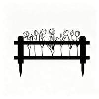 Metal Garden Fence Decorative Border Edging for Yard and Lawn