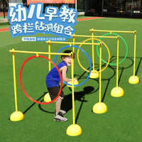 Kids Tunnel Crawl Obstacle Course, Sensory Training Equipment for Preschool, Outdoor Play Tunnel Toy, Hurdle Set