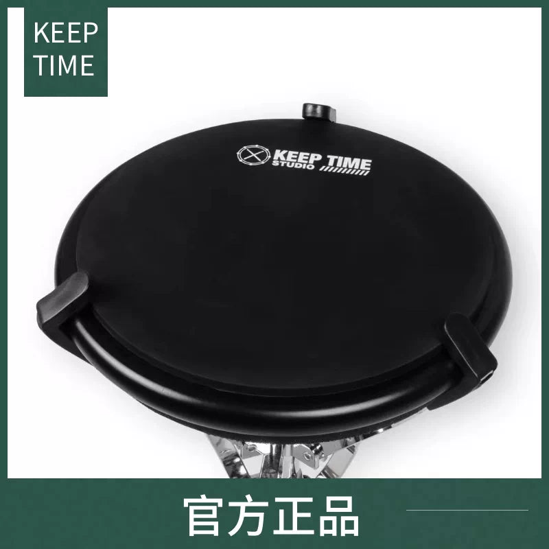 Keeptime 10-inch Double-Sided Practice Drum Pad with Zero and High Rebound