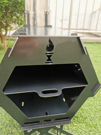 Fire Art Portable Outdoor Wood-Burning Stove for Heating, Patio BBQ, and Pizza