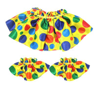 Halloween Clown Costume Set with Ruffle Collar and Cuffs for Parties and Performances