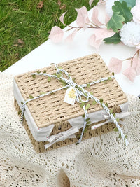 Forest Style Hand-Woven Empty Gift Box for Souvenirs, Birthdays, and Storage Packaging