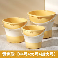 Foldable Portable Water Bucket with Handle for Car Travel Outdoor Fishing Washing