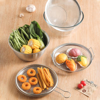 304 Stainless Steel Nesting Mixing Bowl Set with Drain Basket for Kitchen Prep and Baking