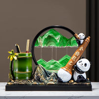 Good Luck Panda Pen Holder with Quicksand for Students, Graduation & Exam Gift