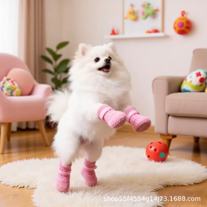 Anti-Slip Waterproof Dog Socks with Soft Wear-Resistant Sole for Small to Medium Dogs