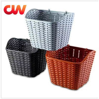 Bicycle Electric Scooter Plastic Basket with Lid and Bracket, Waterproof Front Rear Storage Basket for Cycling