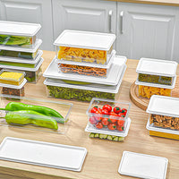 Stackable Refrigerator Storage Bins with Lids - Clear Food Organizer for Fridge and Pantry