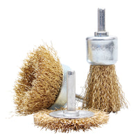 Wire Brush Set for Drill and Grinder, T-Type, Pen-Type, and Cup-Type for Rust Removal and Polishing