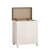 Foldable Plastic Storage Box with Lid for Clothes, Quilts, and Toys - Extra Large